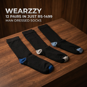 CONTRAST DRESS MEN SOCKS PACK OF 12