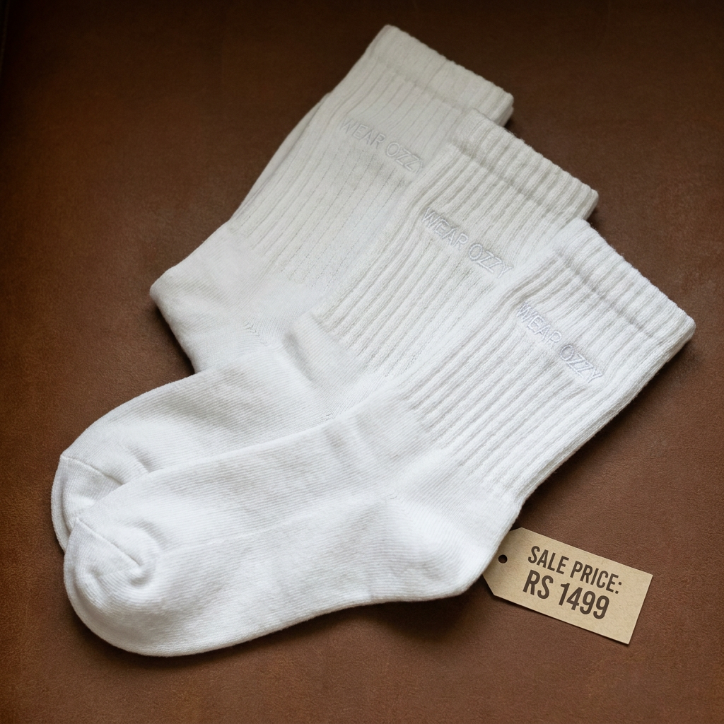 WHITE PEDAL SOCKS PACK OF 3